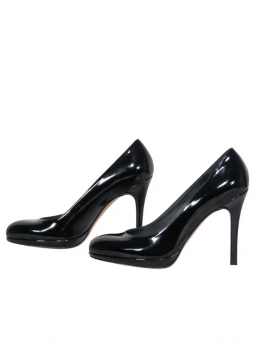 Stuart Weitzman Black Patent Leather Platform Pumps Heels Size 8 Made in Spain